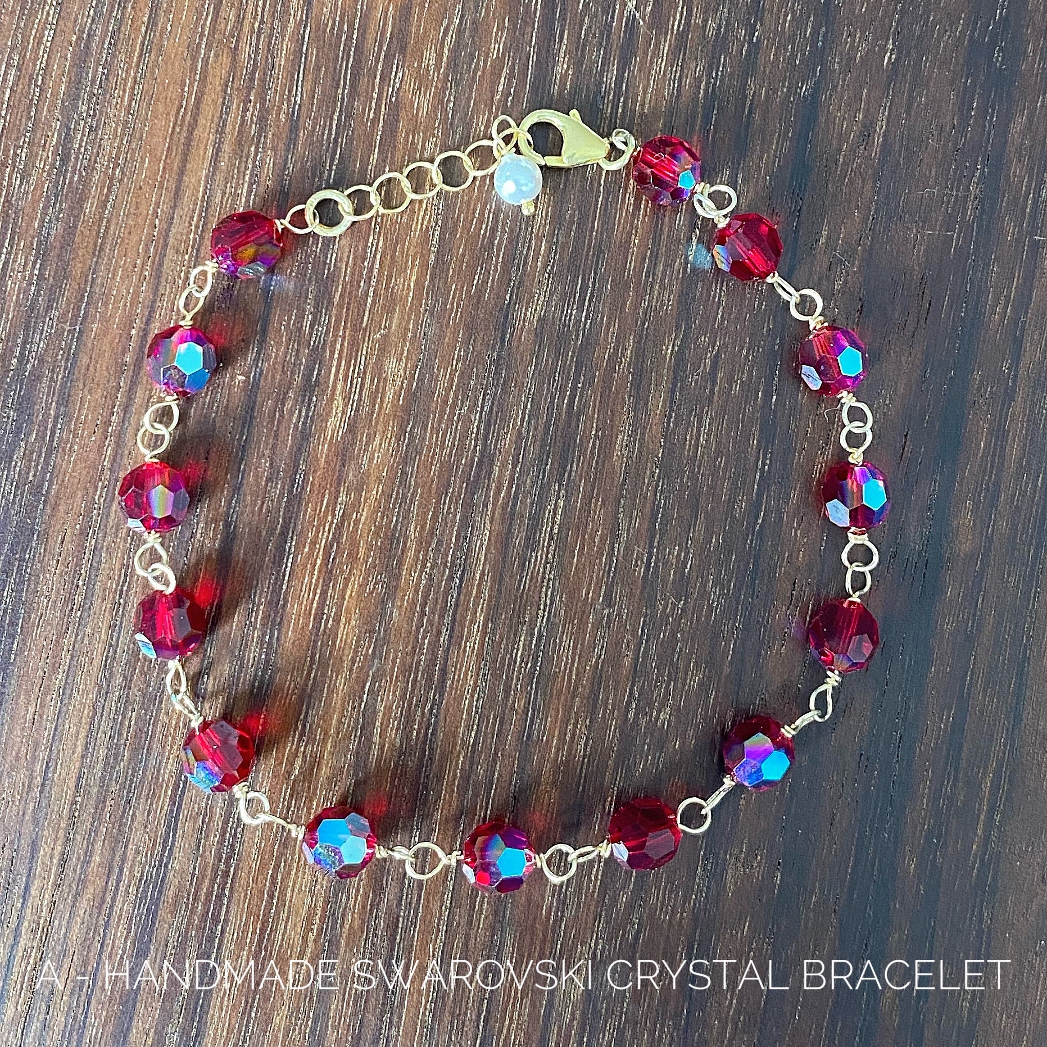 Swarovski Crystal Wishes Heart Bracelet Set Red – parisdev